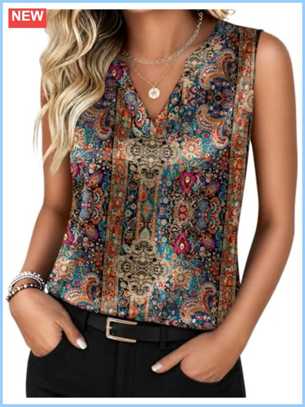 Silk Satin V Neck Tank Top Sleeveless Blouse Business Casual Work